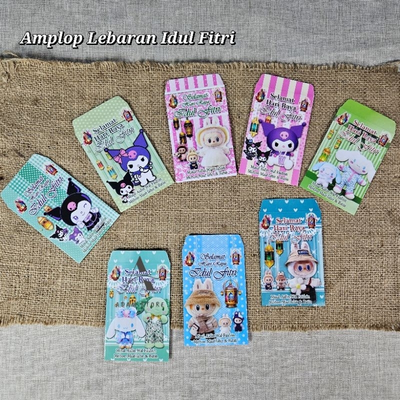 

Amplop lebaran Ampao lebaran motif kartun seri Q isi 100 lembar mix gambar size medium