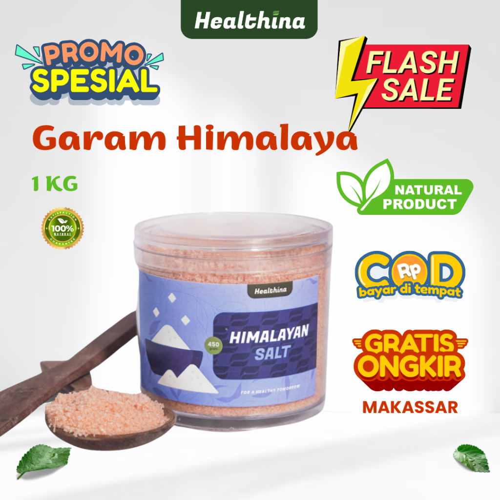 

Garam Himalaya/ Garam Original Premium Pink Salt/ Penyedap Rasa/ (COD MAKASSAR)