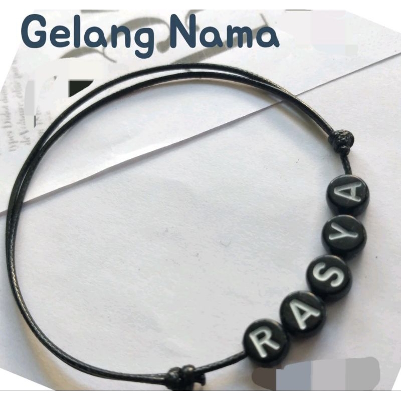 gelang nama, gelang nama costum, gelang viral, gelang costum