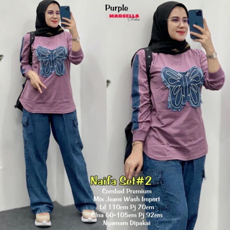 killa set rok/set rok jeans/set wanita kekinian