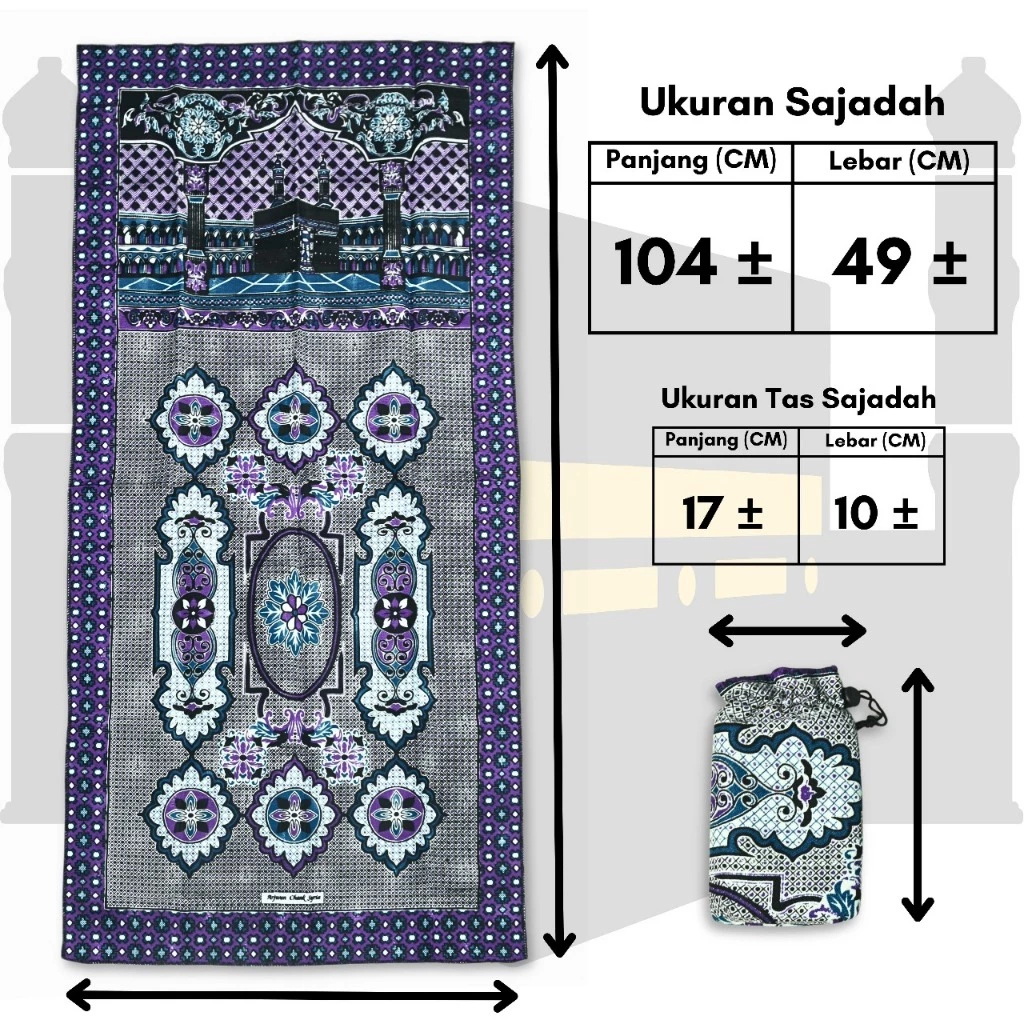 Sajadah Traveling Mini / sajadah tas serut traveling mini