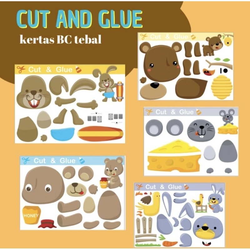 

5 lembar cut and glue