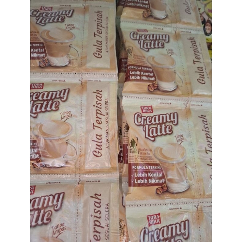 

Tora bika creamy latte 1renceng (10pcs)