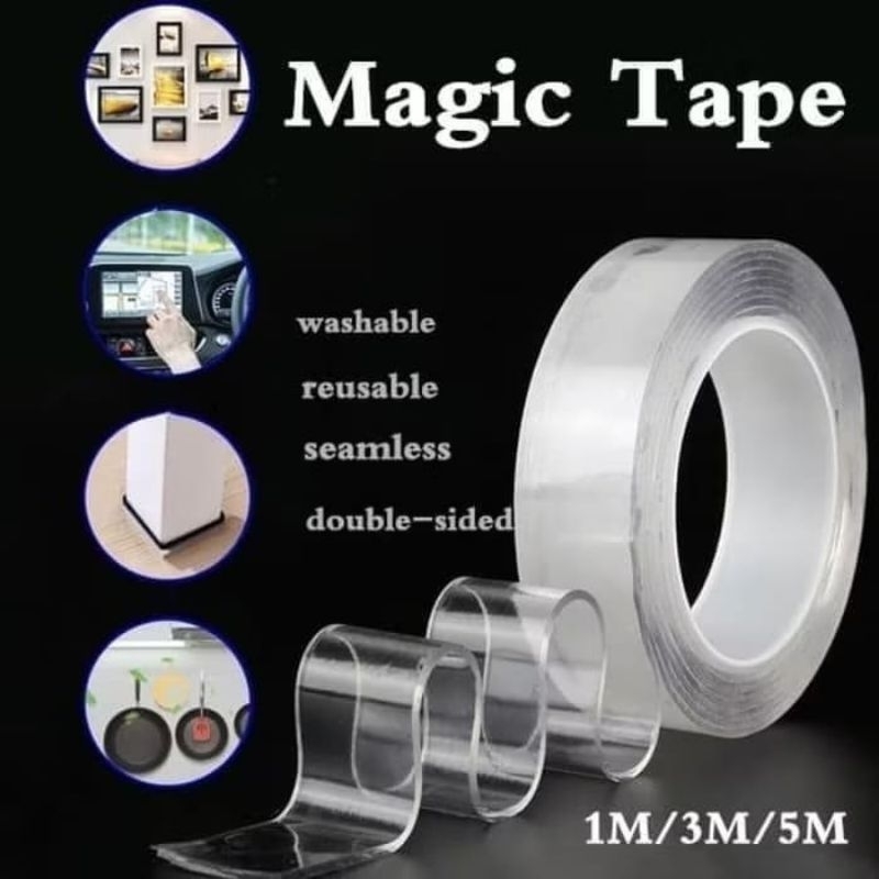 

Double Tape Nano Tape Isolasi / Double Tape Super Isolasi Bening 2 Sisi / Nano Double Sided Transparan / Perekat Bening Ajaib 2 sisi