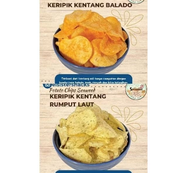 

Keripik Kentang Premium Lays Chitato Lite rasa Balado dan rumput laut Springlee Sarikaya Enak harga ter Murah Kiloan