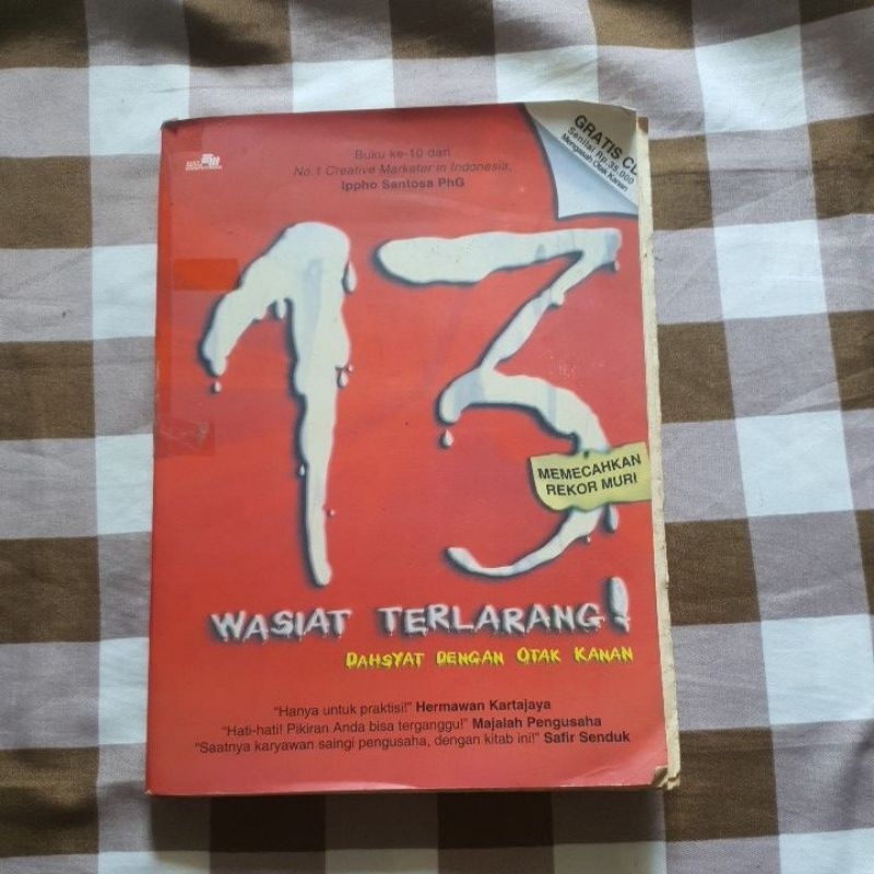 [HTSPRELOVED] jual buku bekas 13 wasiat terlarang dahsyat dengan otak kanan ippho santosa