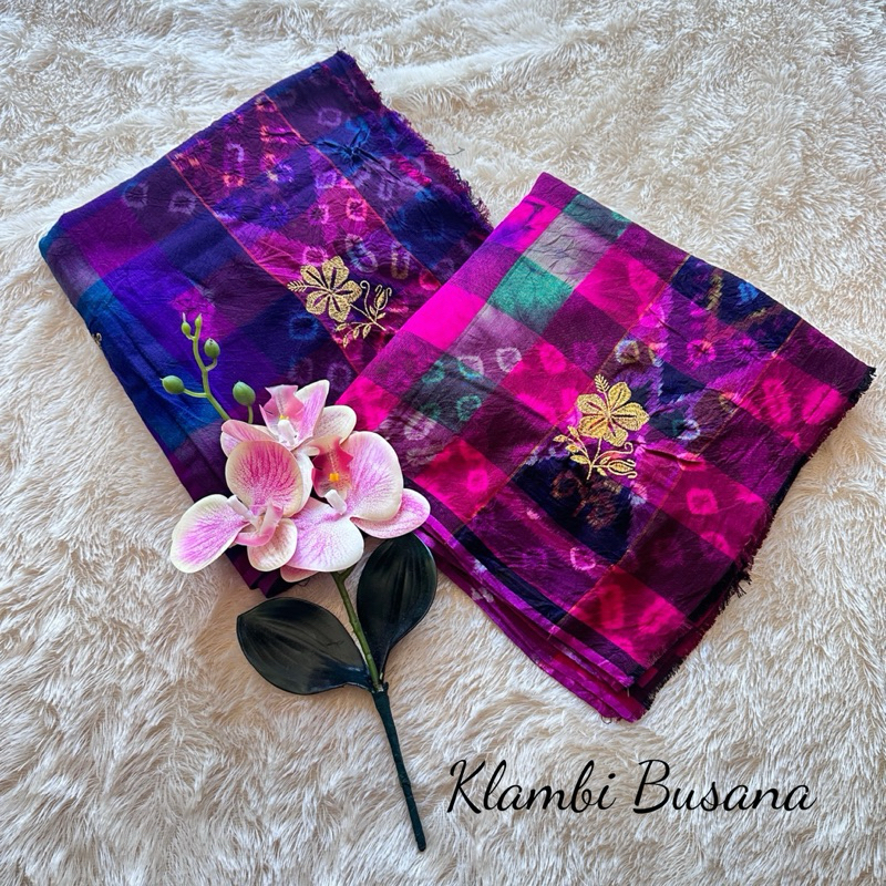 Set kamen endek jumputan | kamen endek jumputan bordir