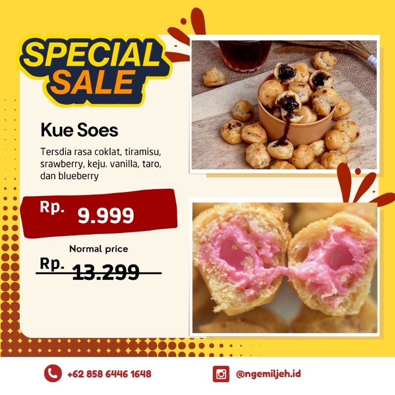 

Kue Soes Kering Pasta Coklat / Strawberry / Blueberry 110gr-500gr