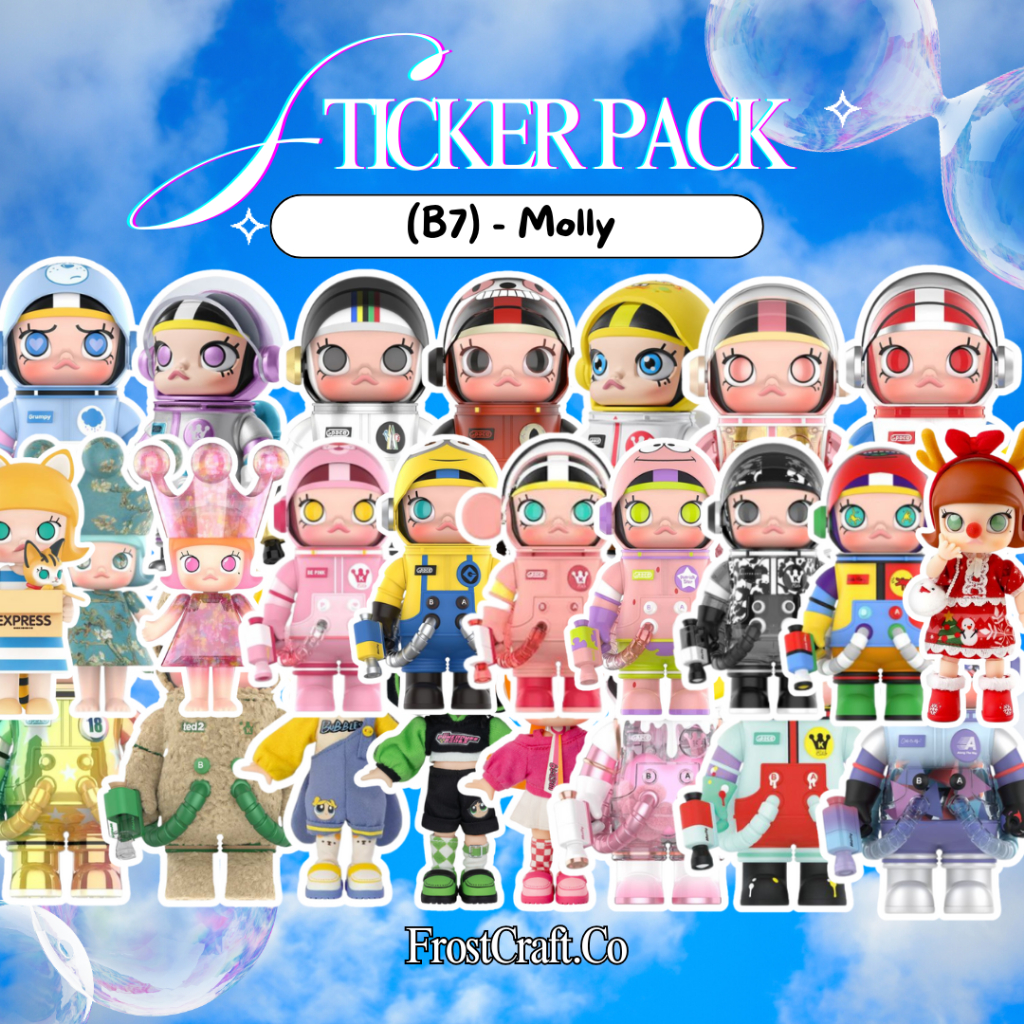 

COD✨ 25 Pcs Stiker Pack MOLLY / POPMART / Sticker Aesthetic Vynil Waterproof untuk Freebies Sticker Buku Journal