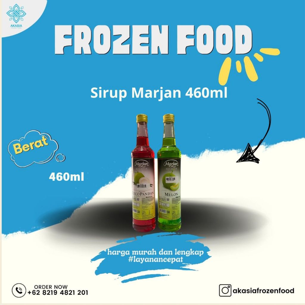 

Sirup Marjan 460ml (Coco pandan dan Melon )