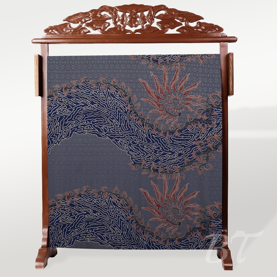BATIK TRUSMI Bahan Kain Batik Meteran Motif Dobi 8509 F Warna Abu MKR Cocok Untuk Seragaman