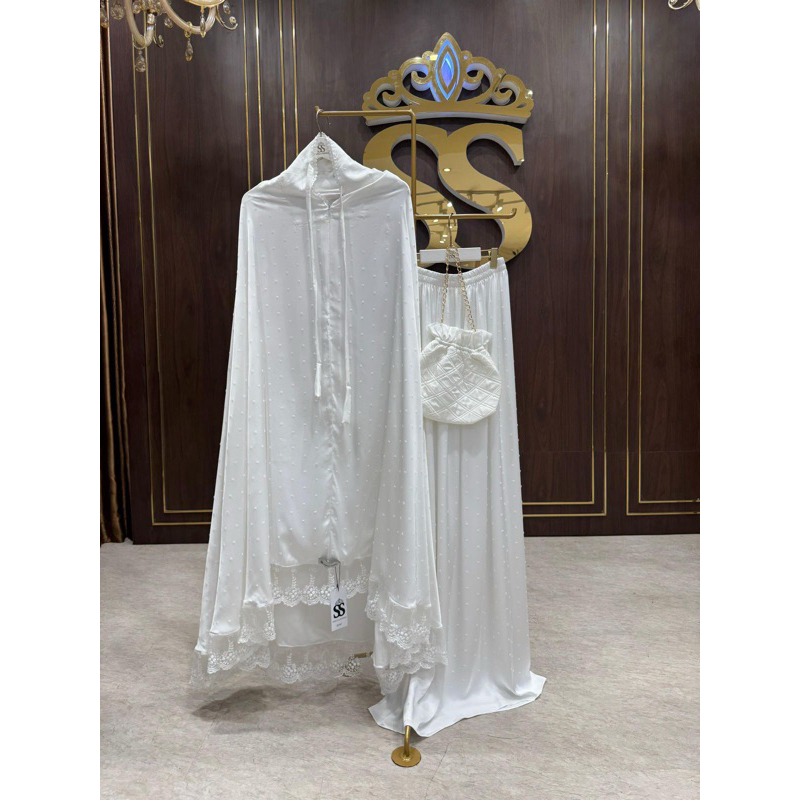 mukena raya putih jumbo ori SHELLASAUKIA