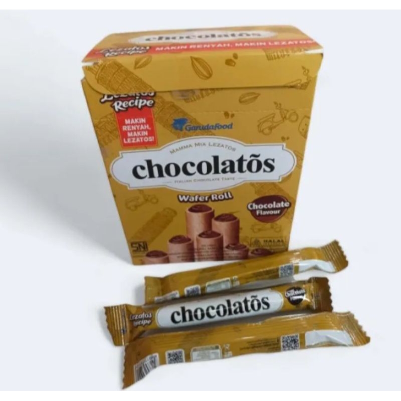 

Chocolatos Wafer Roll 1 pack isi 24 pcs Bandung