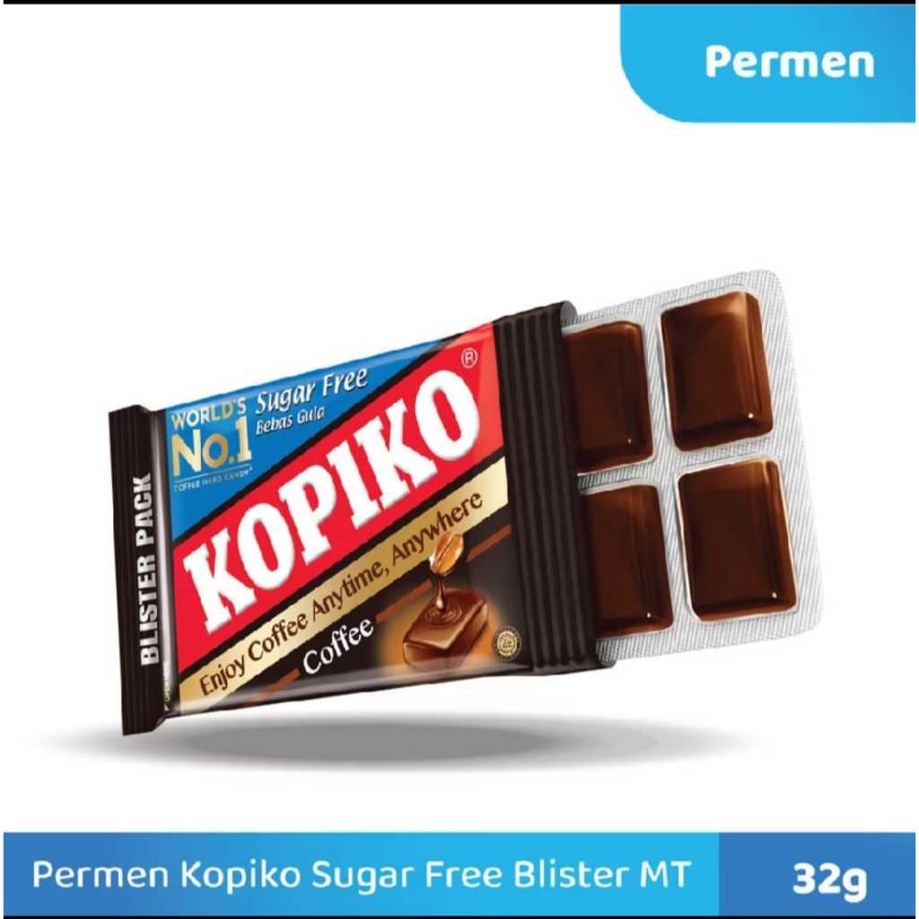

Promo,... Kopiko Coffee Sugar Free Blister 32gr buy 1 free 1 (exp oktober 25)