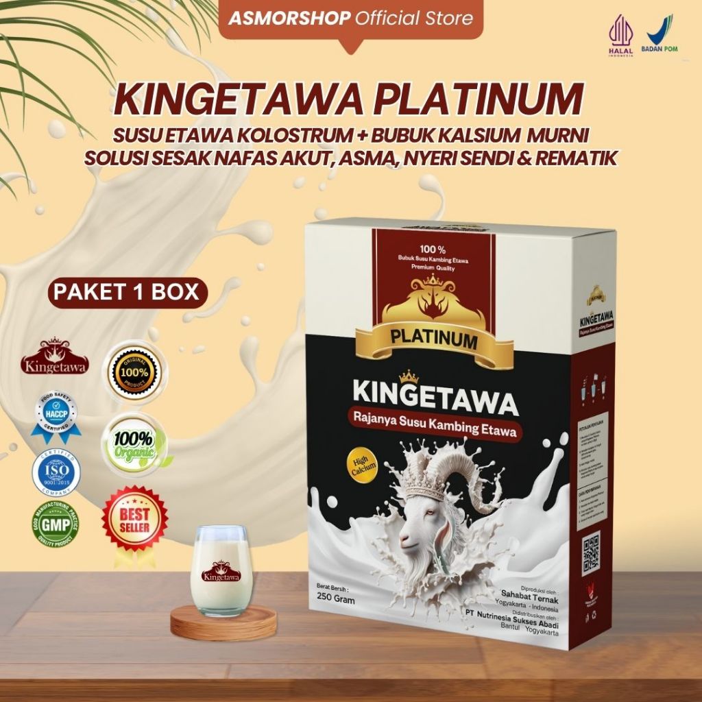

Kingetawa Platinum - Susu Kambing Etawa - Nyeri Sendi, Pernafasan dan Osteoporosis 250gr
