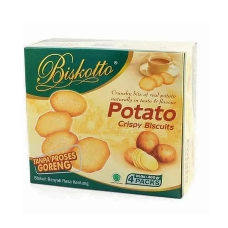 

Edisi Lebaran Biskotto Potato Crispy 360 gr Biskuit lebaran