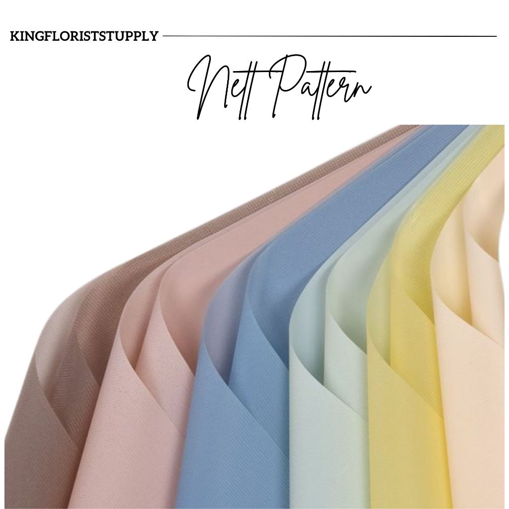 

Kertas Pembungkus Jaring Metalic / Glitter Net Flower Wrapping Paper / Buket Bunga / Flower Bouquet