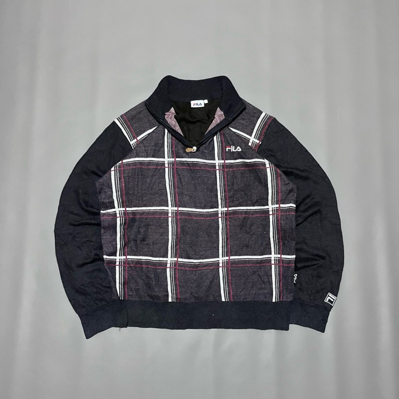 Crewneck Vtg Fila Half Zipper