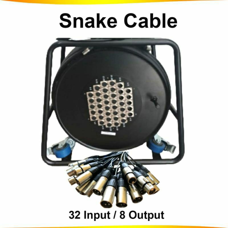 Snake Cable Kabel Snake Input 32 Channel / Output 8 Channel Panjang 50 meter 2 Way