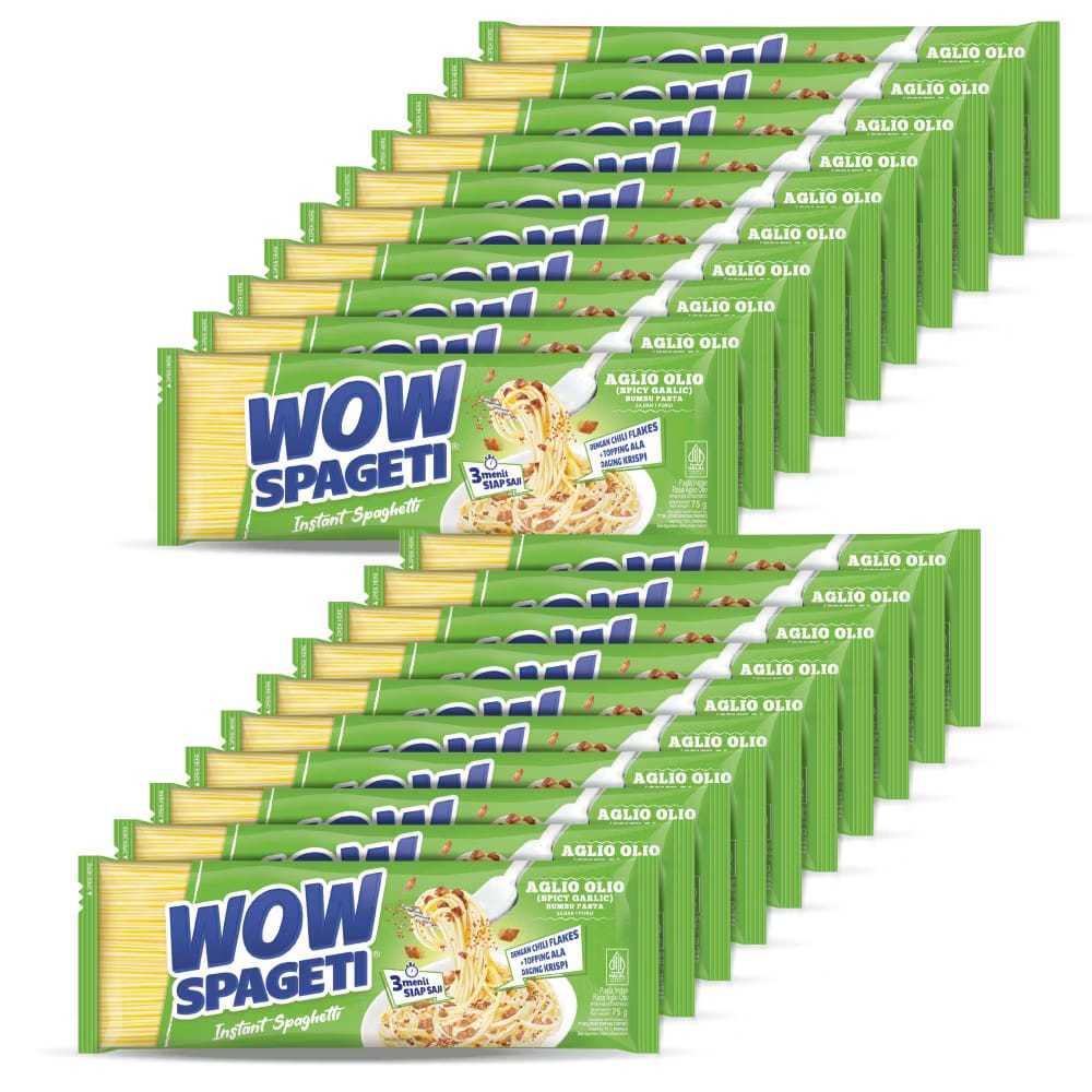

paket 20 pasta wow spageti aglio olio terbaru