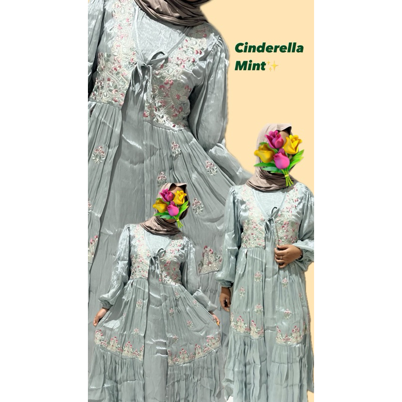 Premium Shimmer Dress Gamis Viral Lebaran Estetik Aesthetic Pandora