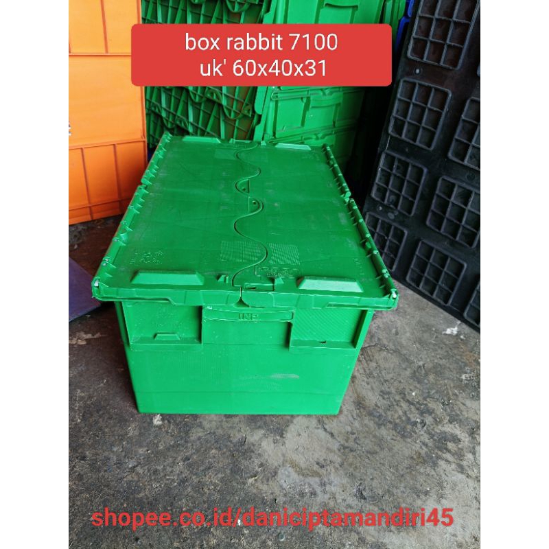 box container rabbit 7100,  di lengkapi tutup, box industri serbaguna, bekas