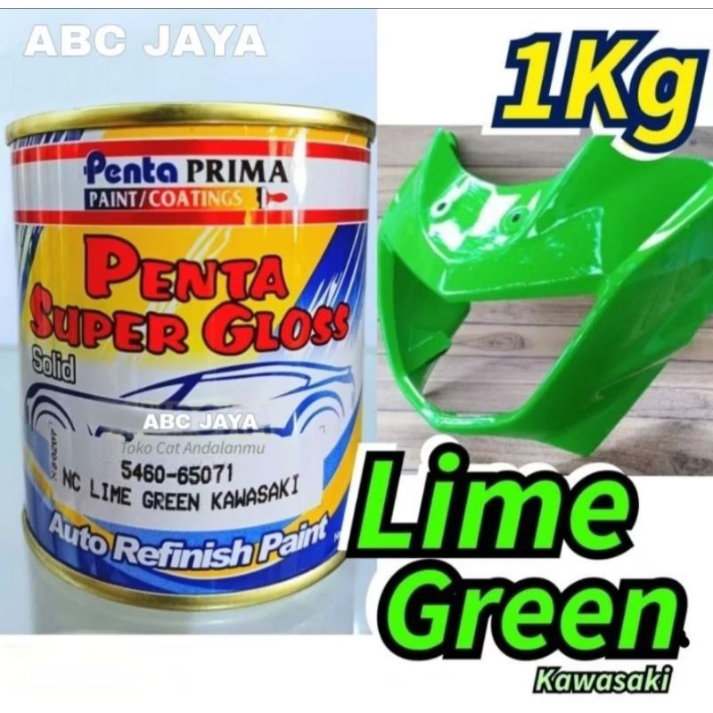 Cat Penta Super Gloss 1KG LIME GREEN KAWASAKI 5460-65071 Hijau Kawasaki Ninja Green Ninja Gren Hijau