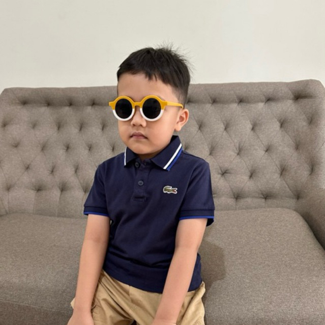 baju kaos kerah berkerah poloshirt polo shirt navy ba anak kids boys import premium bagus keren k647