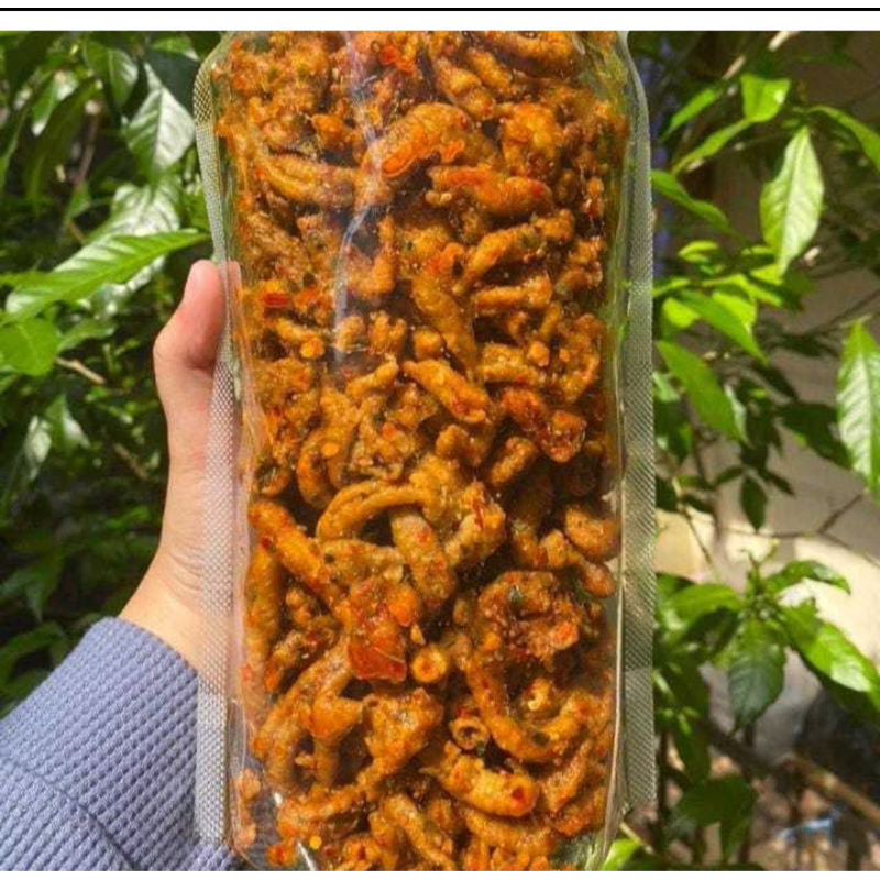 

KERIPIK USUS AYAM DAUN JERUK 100gr PEDAS/ORIGINAL KELENGER