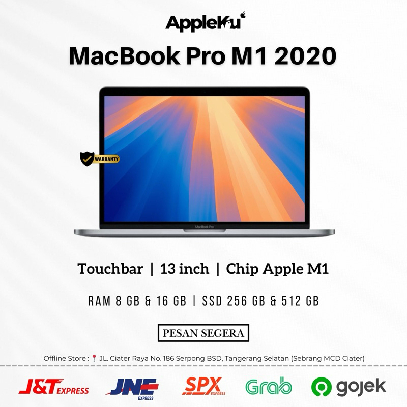 MacBook Pro M1 2020 13-inch | Ram 8 GB 16 GB | SSD 256 GB 512 GB