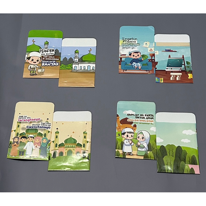 

(10 Lembar) Amplop lebaran 2025 ukuran Medium motif kata kata islami