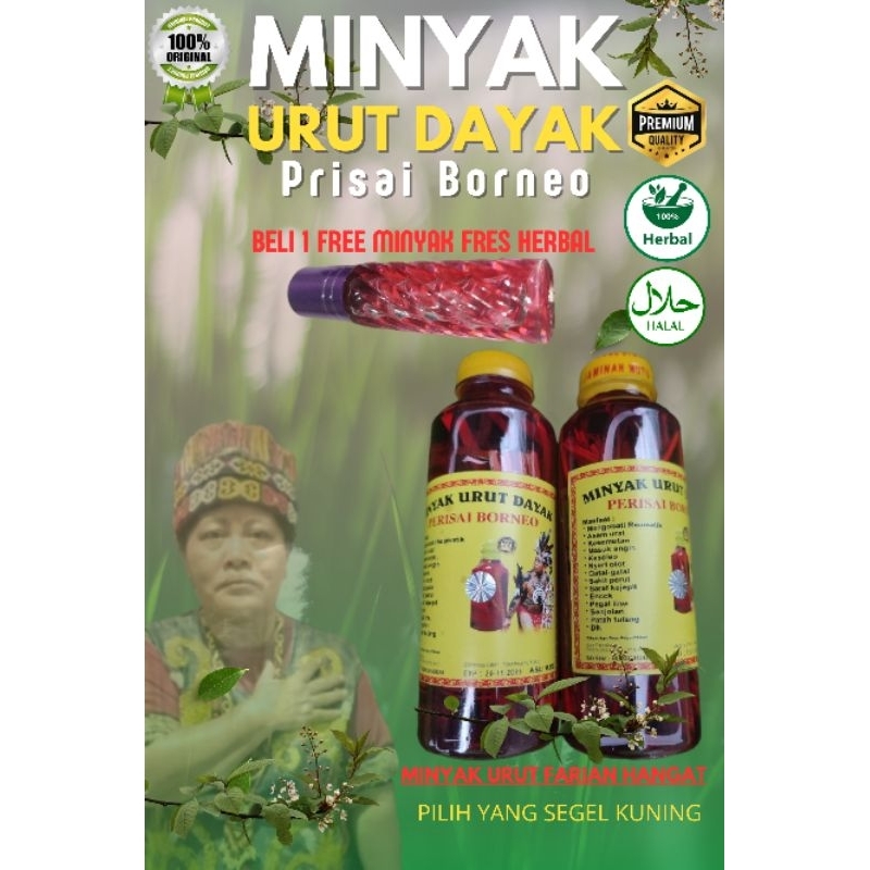 MINYAK URUT DAYAK, KALIMANTAN, JIKA TIDAK HANGAT SIAP KEMBALI UANG 10KALI LIPAT