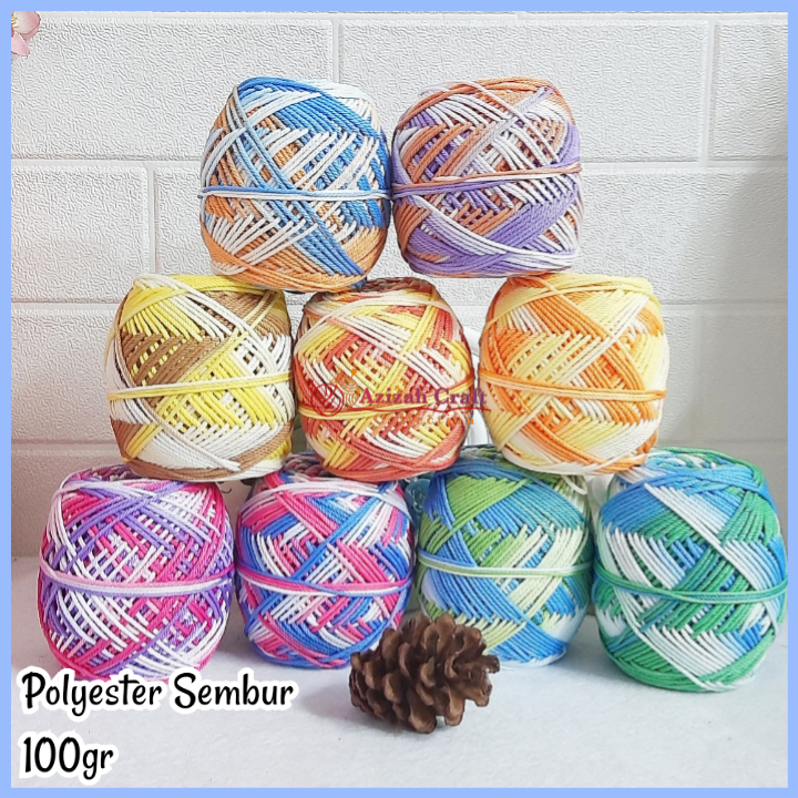 Azizah Yarn | Benang Rajut Polyester Sembur 100gr