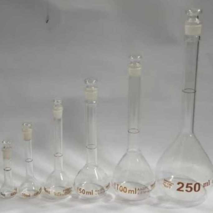 Volumetric Flask / Labu Ukur Pyrex 5, 10, 25, 50, 100, 250, 500, 1000 ml