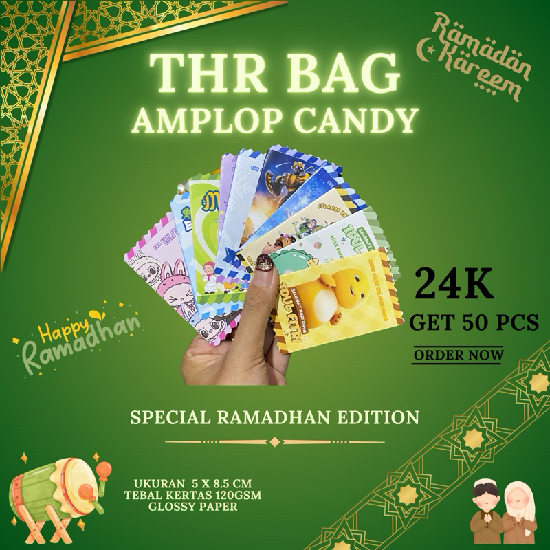 

Amplop Lebaran Kartun/ Candy amplop (50 PCS)