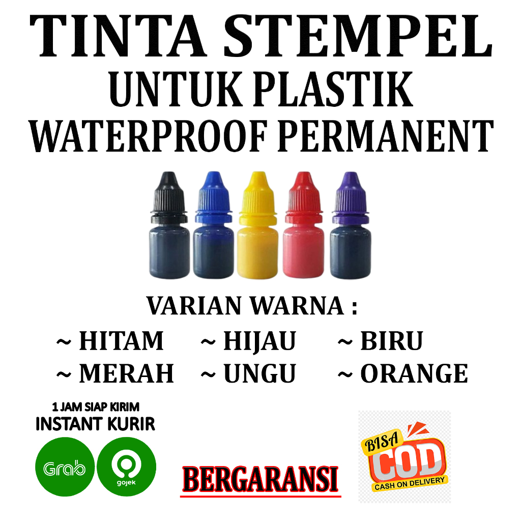 

Tinta Stempel Permanen / Waterproof Ukuran 5 ML Dan 100 ML