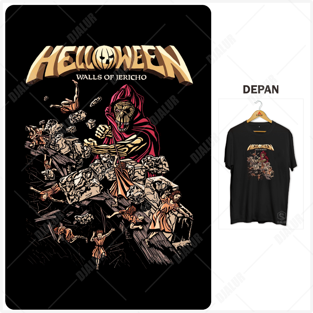 Kaos Helloween Kaos Musik Distro Premium Cotton Combed 30s Djalur Clothing