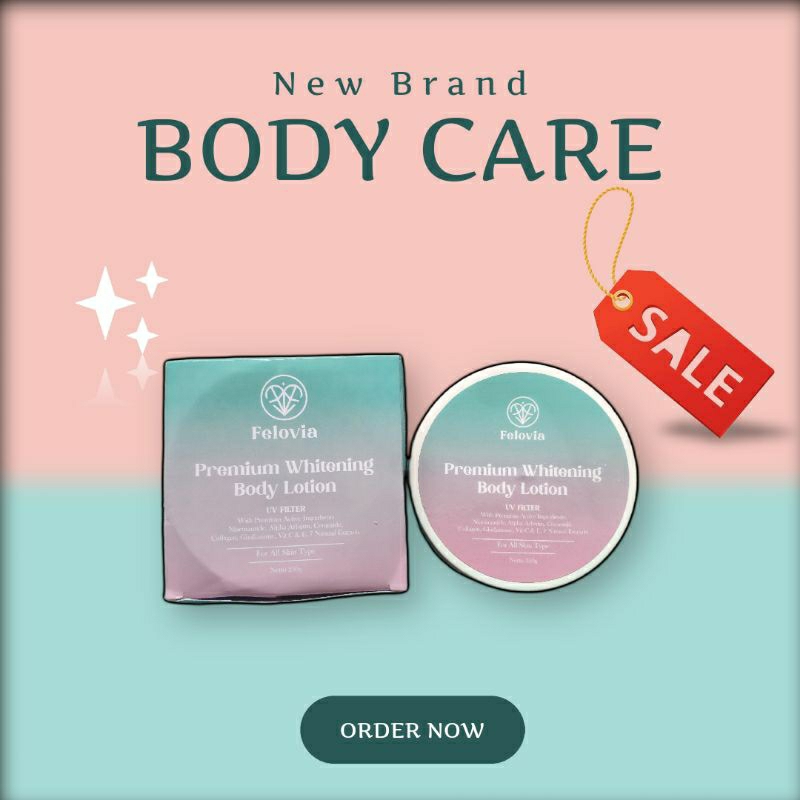 HB DOSTING PREMIUM WHITENING BODY LOTION FELOVIA BPOM HALAL