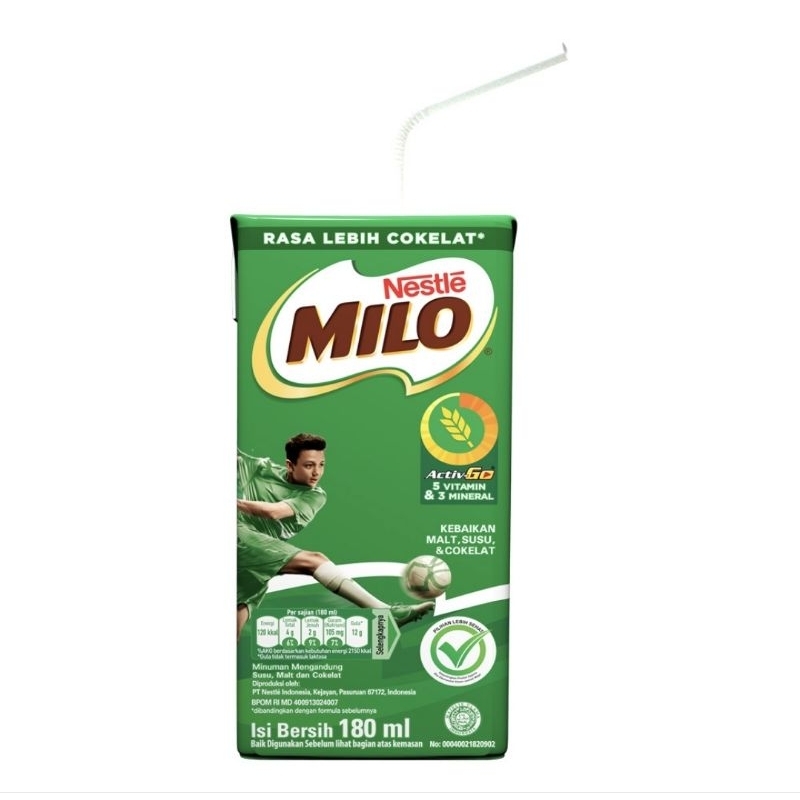 

Milo Activ-Go Cokelat UHT Kotak 180 ml