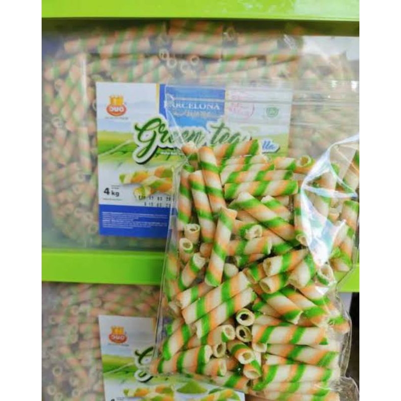 Wafer Roll Barcelona Box Green Tea Vanilla, 4 kg