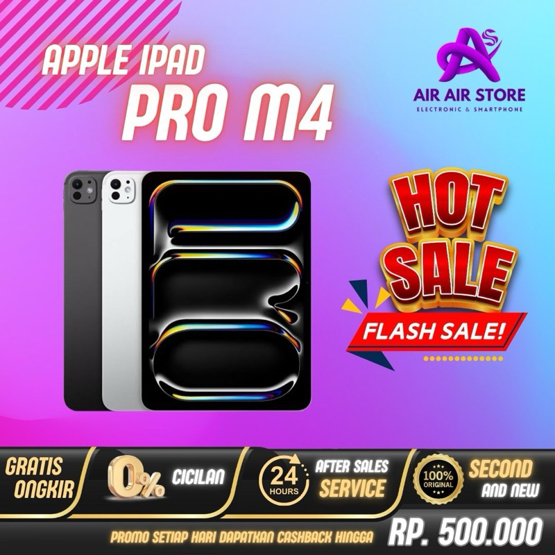 iPad PRO M4 2024 11 & 13 inch 256gb 1Tb 2Tb Wifi Cellular Original Garansi