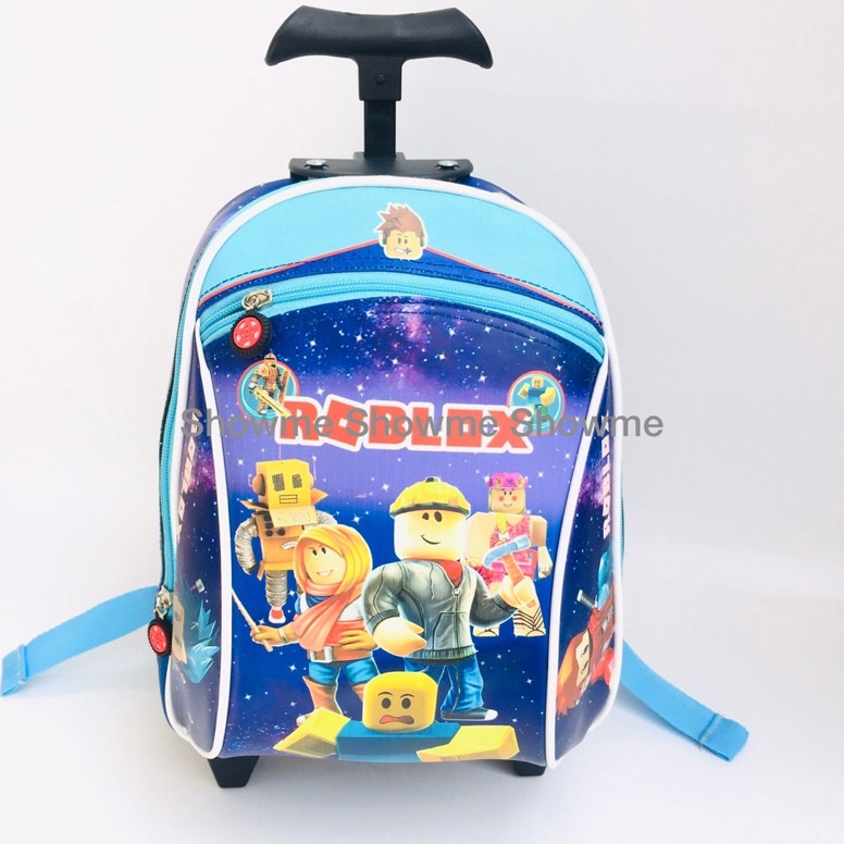 KODE B96Z SHOWME TAS TROLI  TROLLEY DORONG ANAK LAKI KARAKTER  BATOK GAMBAR BUSA KERAS  TAS DORONG A