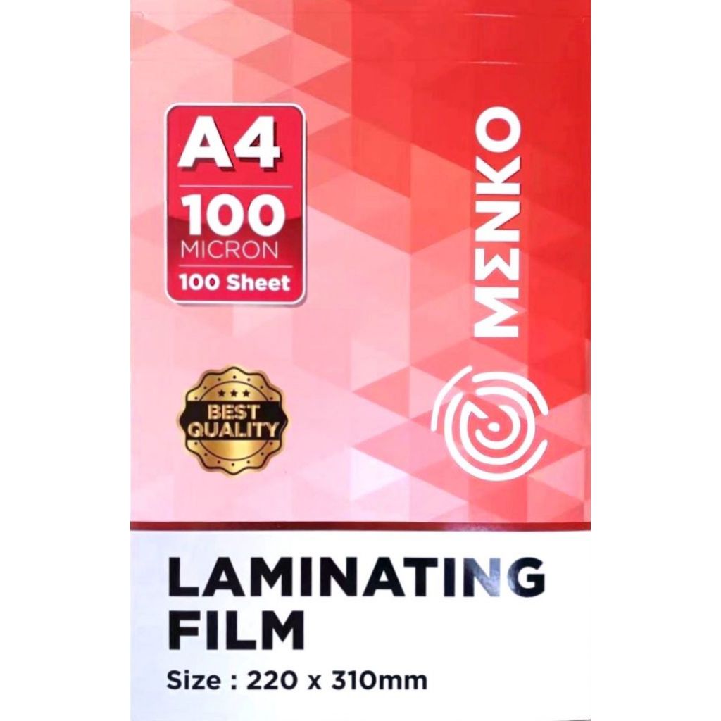 

Plastik Laminating A4 / F4 FOLIO / A3 ( 100 Micron ) isi 100 lembar