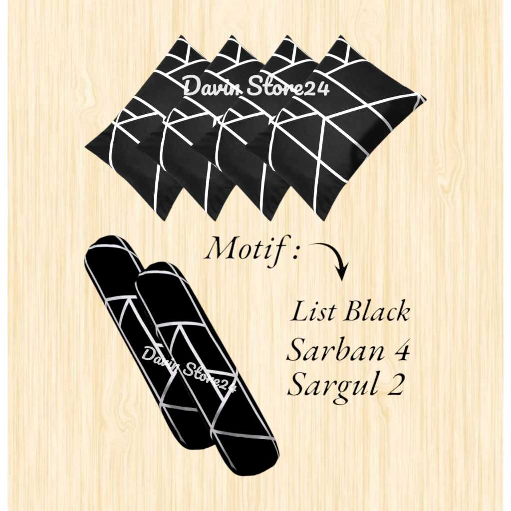 Sarung Bantal & Sarung Guling Tidur Dewasa 1 Set Bahan Katun Halus Tidak Luntur Bebas Dicuci 3D