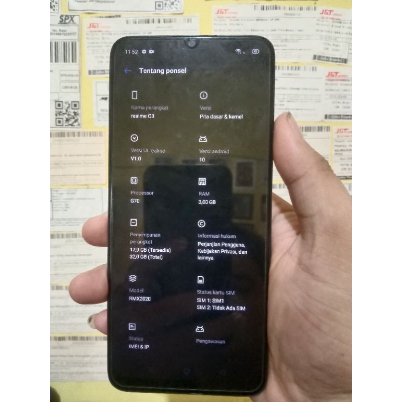 lcd original copotan realme c3 normal tinggl pkai