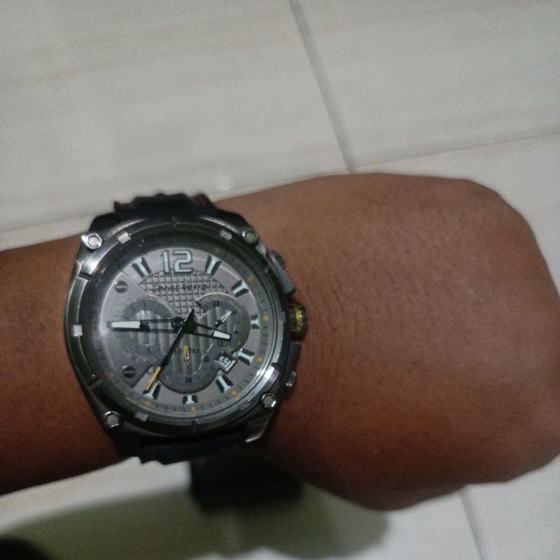 jam tangan original Chronograph CV Christ Verra big size 5 cm  preloved second bekas