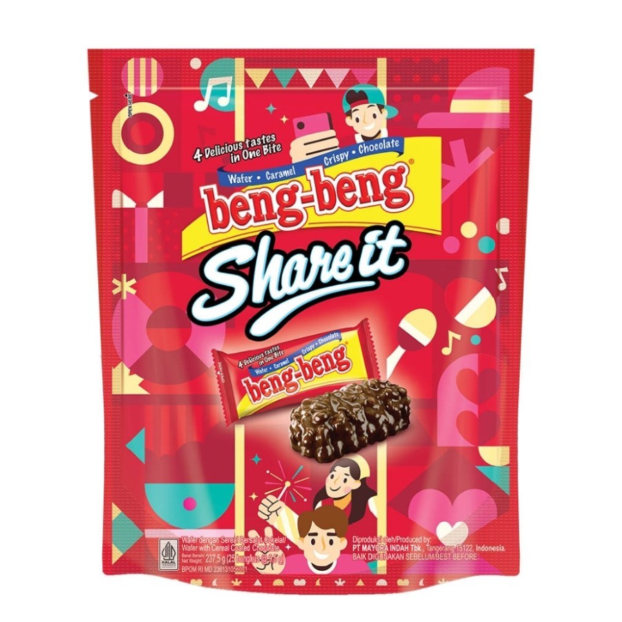 

Beng-beng Share It Wafer Rice Crispy Chocolate 25 x 9,5 g