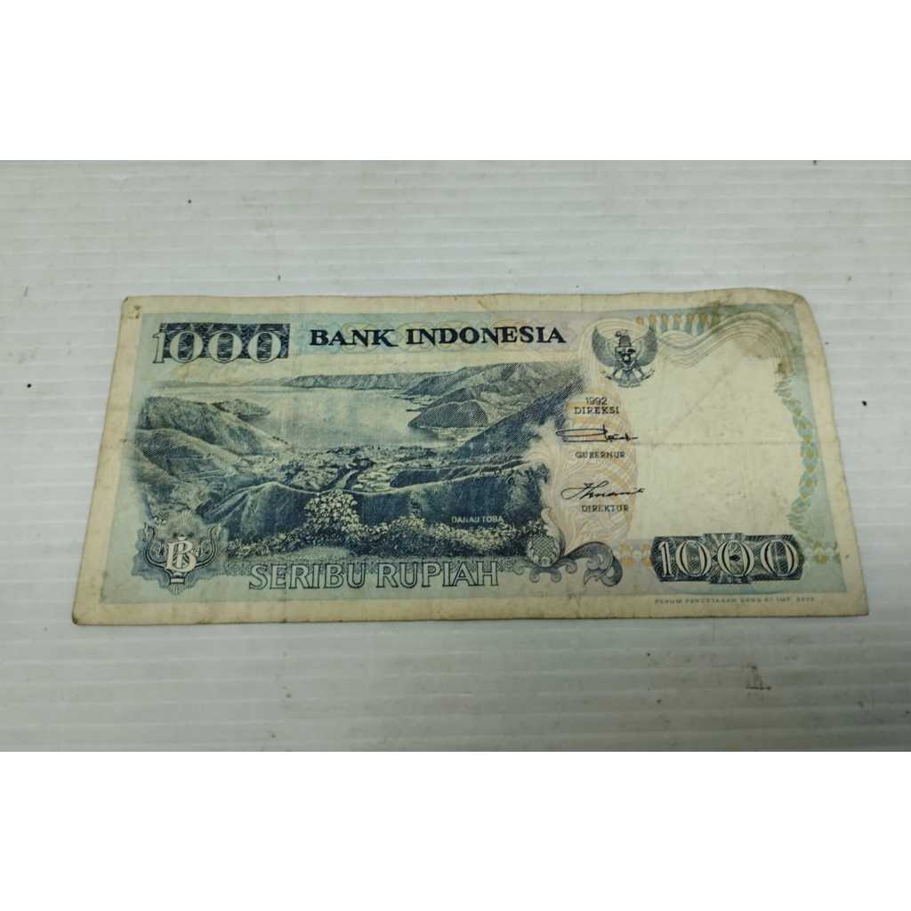 UANG KERTAS KUNO EMISI TAHUN 1992 RP. 1000 (SERIBU RUPIAH)