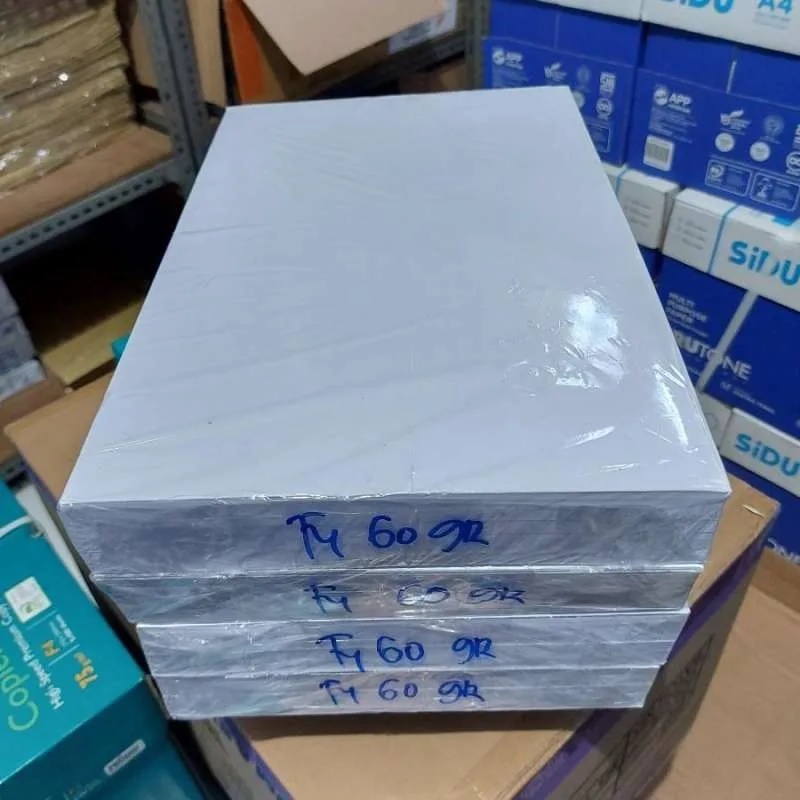 

KERTAS HVS UKURAN F4 / COPY PAPER / KERTAS FOTOKOPI 60 GSM ISI 100 LEMBAR MERK SIDU