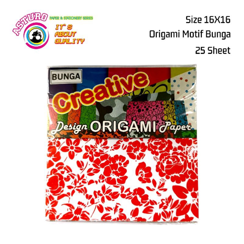 

ASTURO Kertas Origami Motif Bunga 16X16